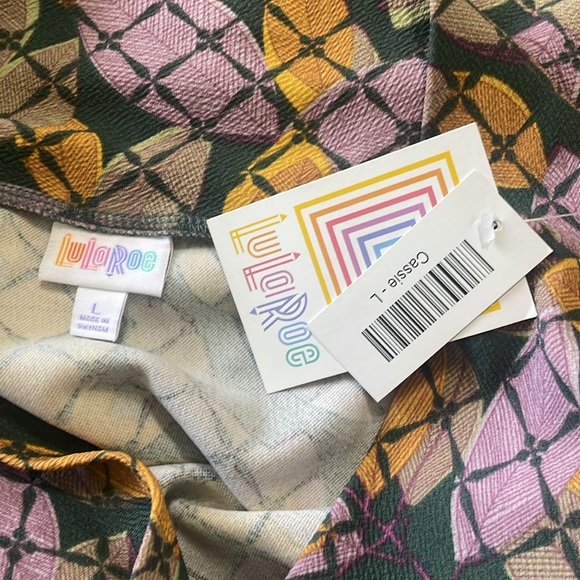 Lula Roe Cassie High waist, pencil skirt M olive green & L fall colors\ leaves - Picture 7 of 8